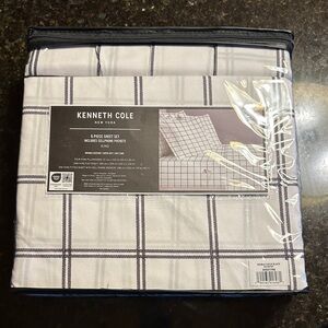 Kenneth Cole Black and White Checkered Sheet Set